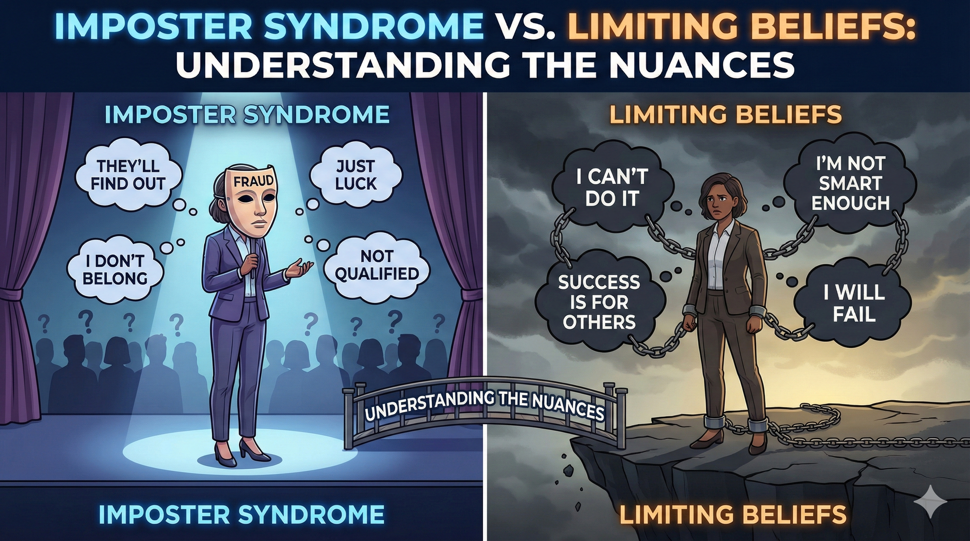 Imposter Syndrome vs. Limiting Beliefs: Understanding the Nuances